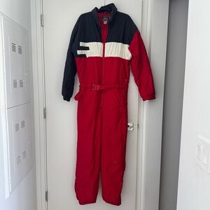 Men’s Large One Piece Snow Suit Ski Suit Red